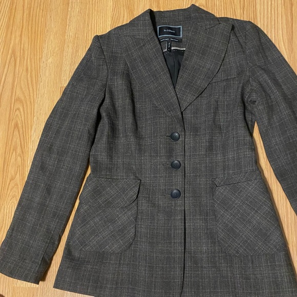 Le Chateau Plaid Wool Blazer Women’s Small - Picture 2 of 2